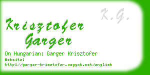 krisztofer garger business card